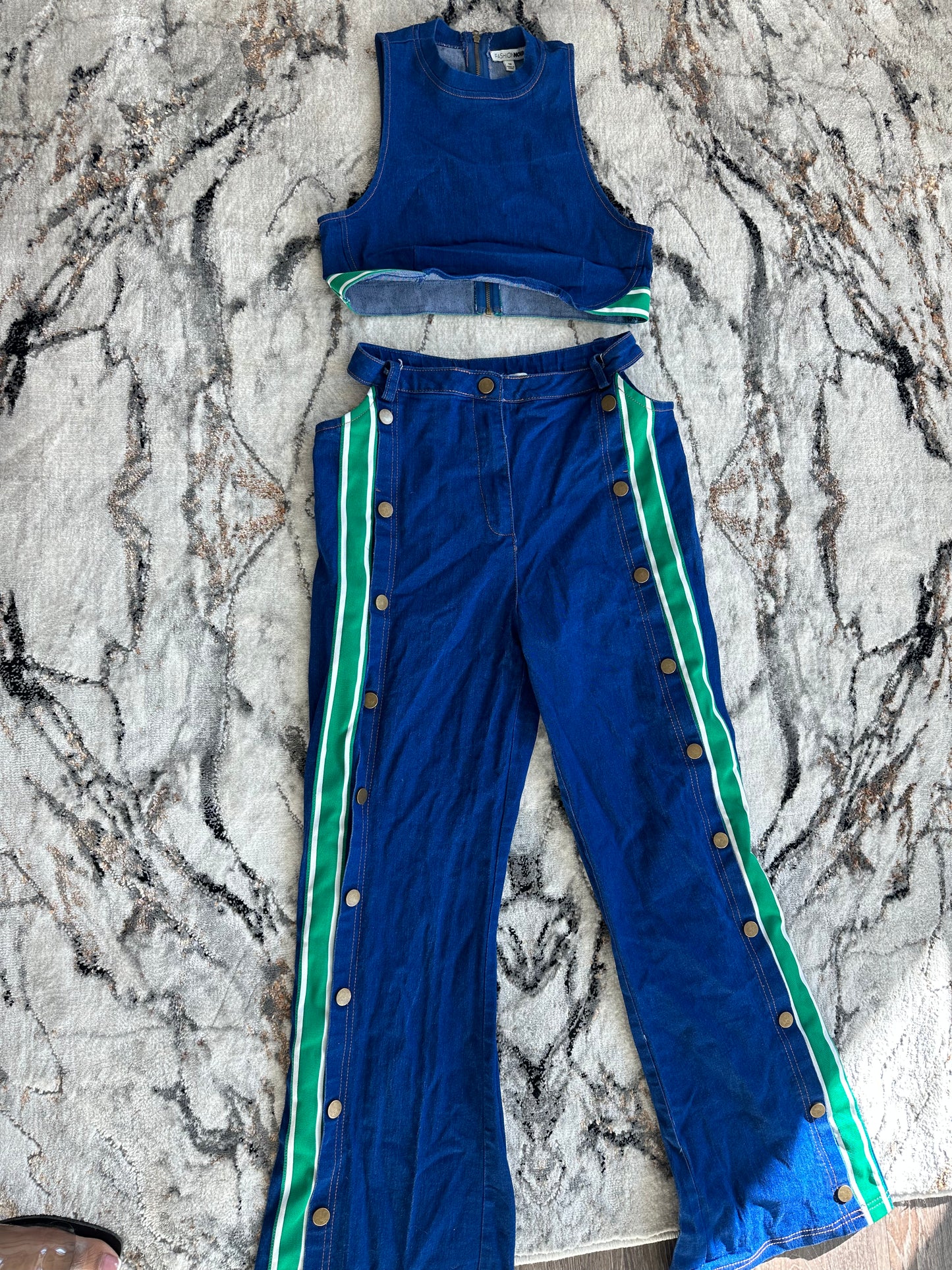 Sexy Jean Two Piece M