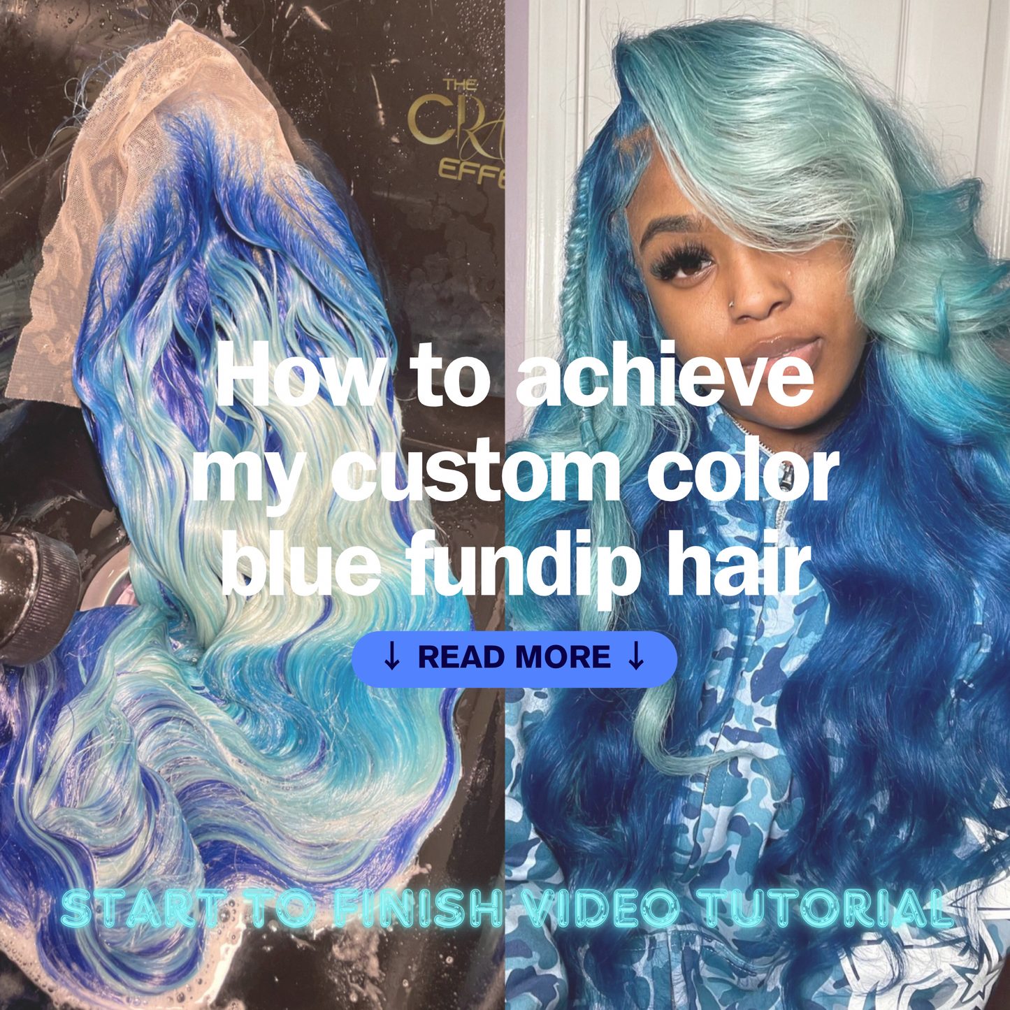 DIY Video Tutorial: Custom Color Blue Fundip Hair