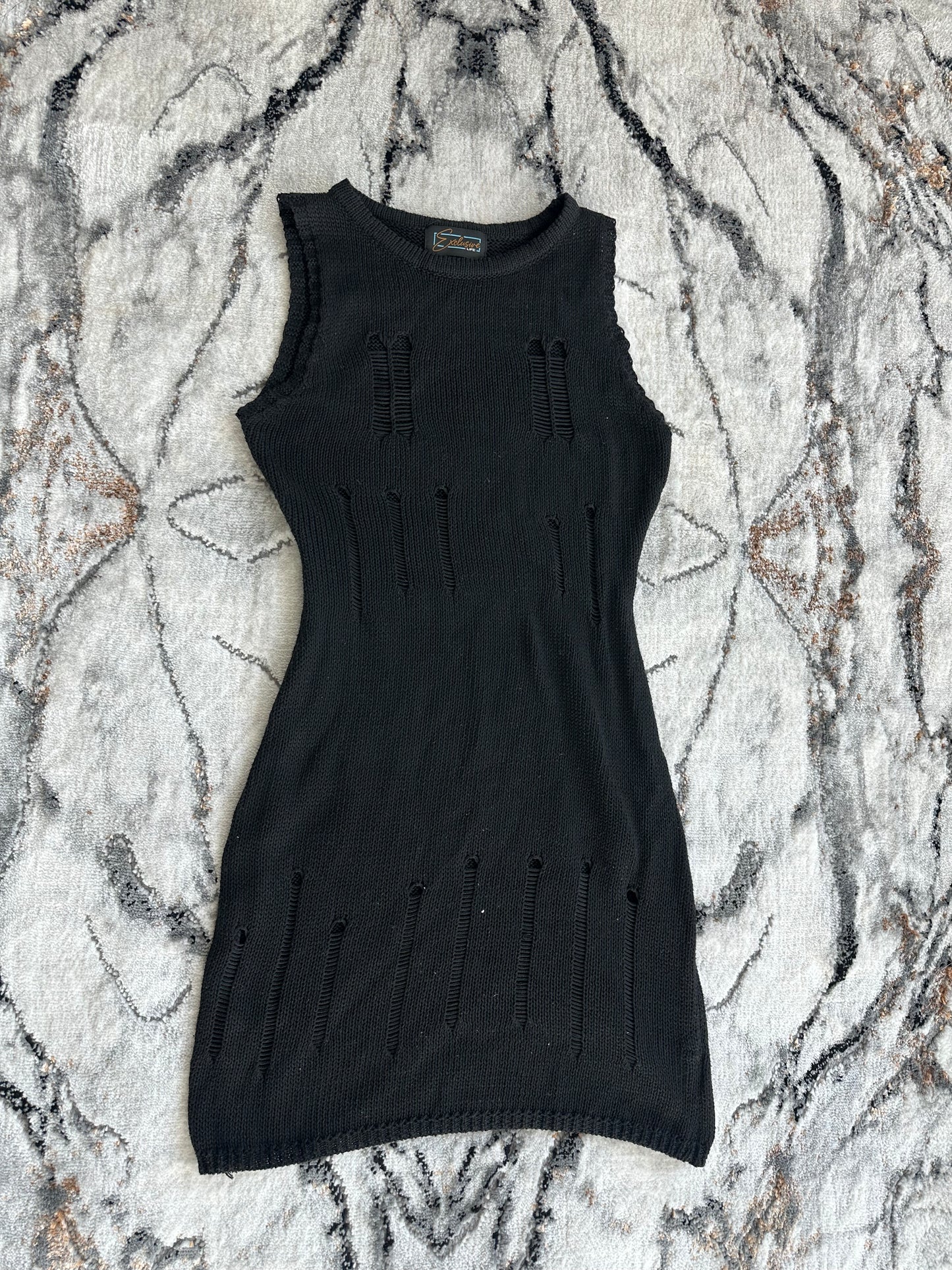 Black Yarn Dress M