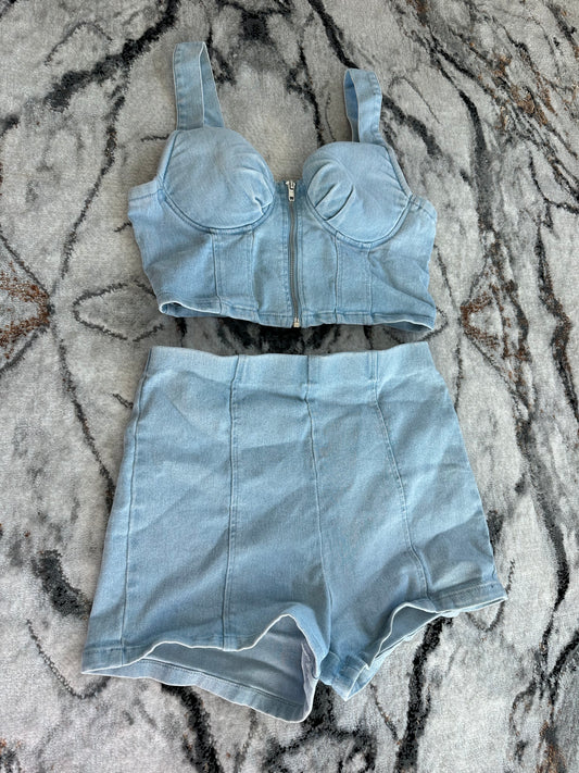 Jean Shorts Set M